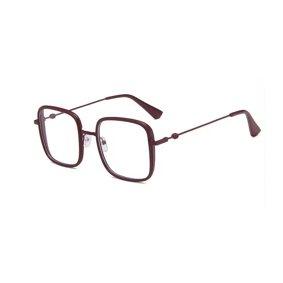 2024 Large Big Frame Lady Clear Lens Glasses Oversize Glasses New Fashion Stereoscopic square Glasses Frame