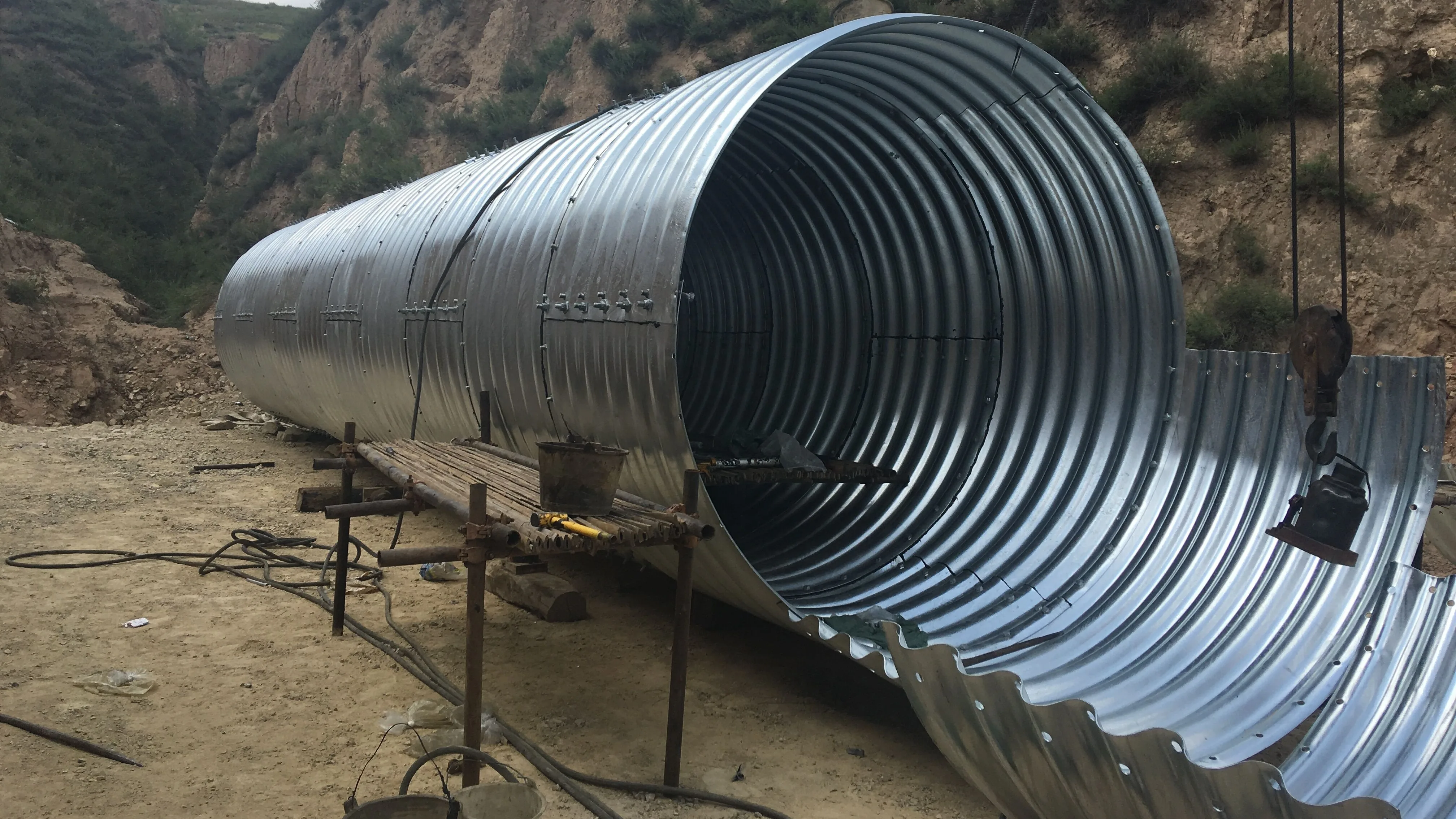 Large Diameter Steel Corrugated Culverts Circular Assembled Corrugated ...