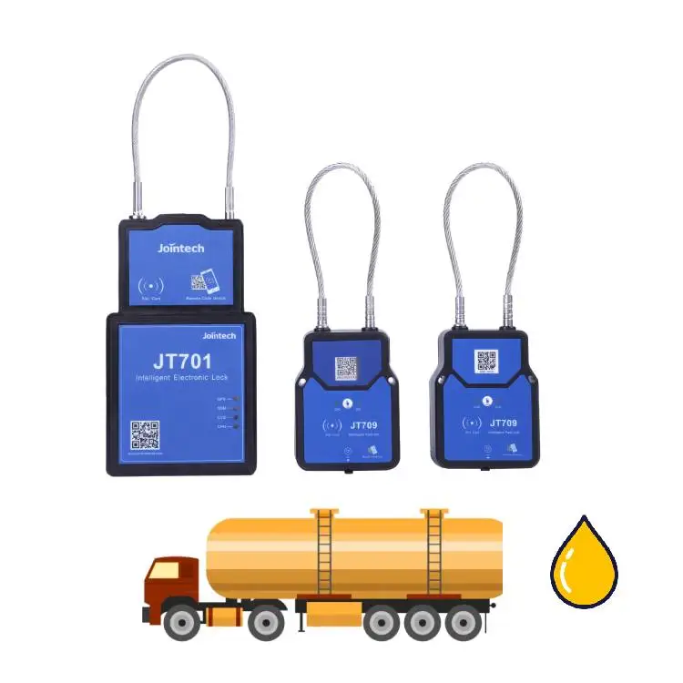 Jointech JT701 Logistic Delivery Diesel Fuel Tank Coover API Coupler Smart GPS Cable Lock for Truck