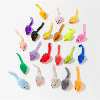 New Wholesale Cute Tiny Small Soft Simulation Plush Mouse Toy for Cat Self Play Pet Toys Supply
