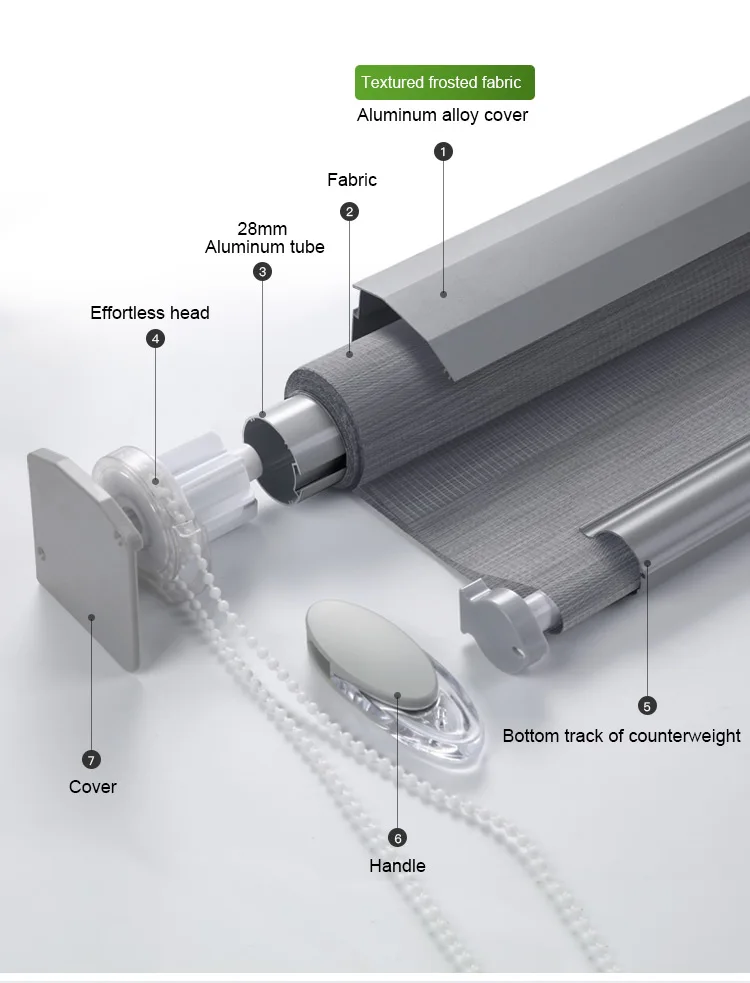 smart home voice app control automatic Electric roller blind motorized shutter Double layer blackout Motorized zebra blinds