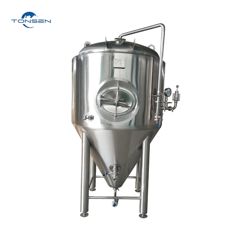 Commercial Brewery Stainless Steel Glycol Cooling Dimple Jacketed Conical Beer Fermenter Turnkey Project For Sale