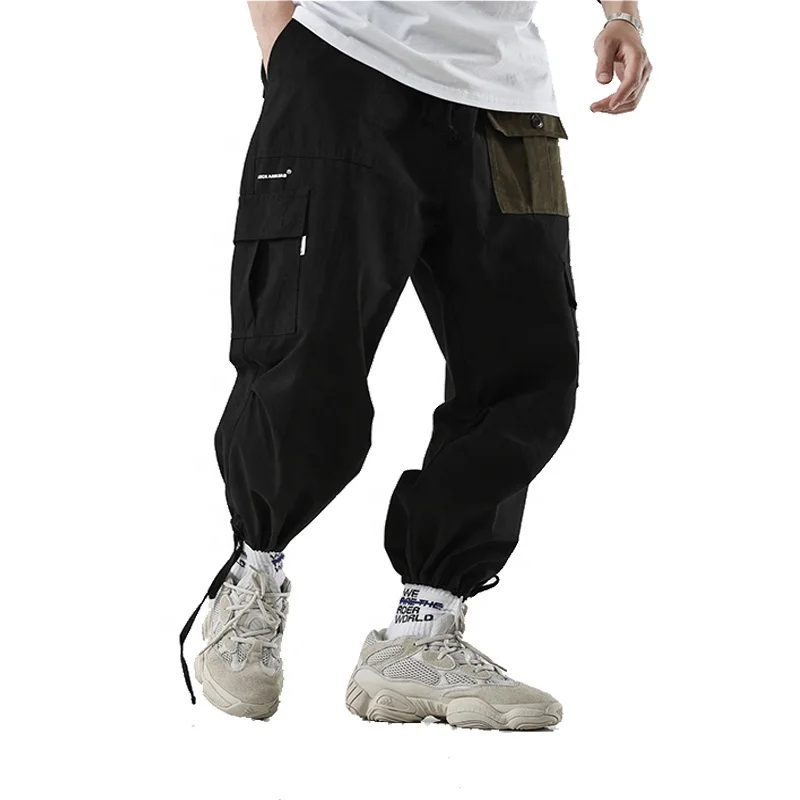 Men's Custom Beam Foot Pants Loose Stitching Contrast Color Printed ...