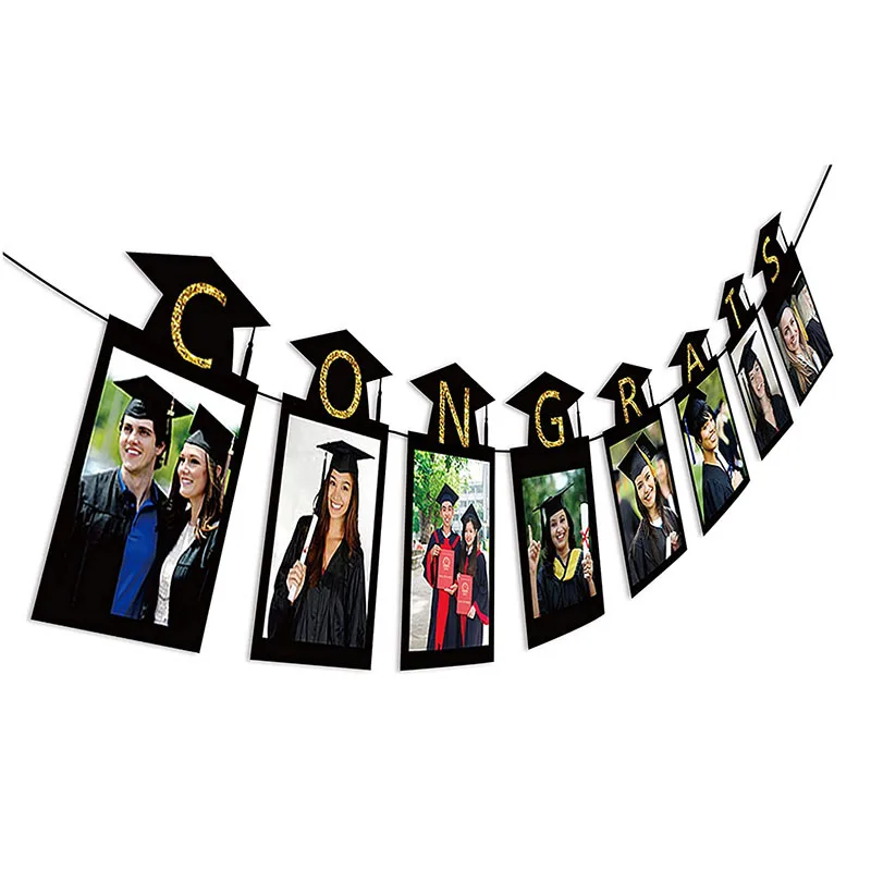 Congrats Grad Graduation Ceremony Celebration Decoration Black Photo Frame  Background Decoration Pull Flag Graduation Party - Buy Graduation  Decoration Party Supplies Graduation Party Banner,Graduation Party Wall  Decoration Banner,Graduation ...