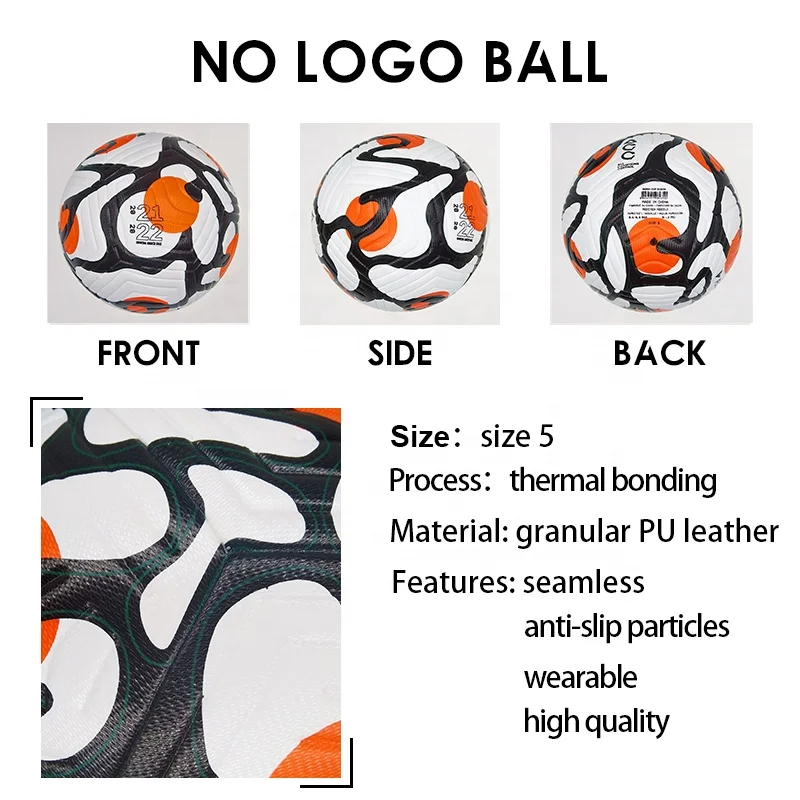 Новинка, бесшовный футбольный мяч высокого качества 21-22, без логотипа, без логотипа, мяч на заказ, размер 5, мяч для футбольной команды, с рисунком имени