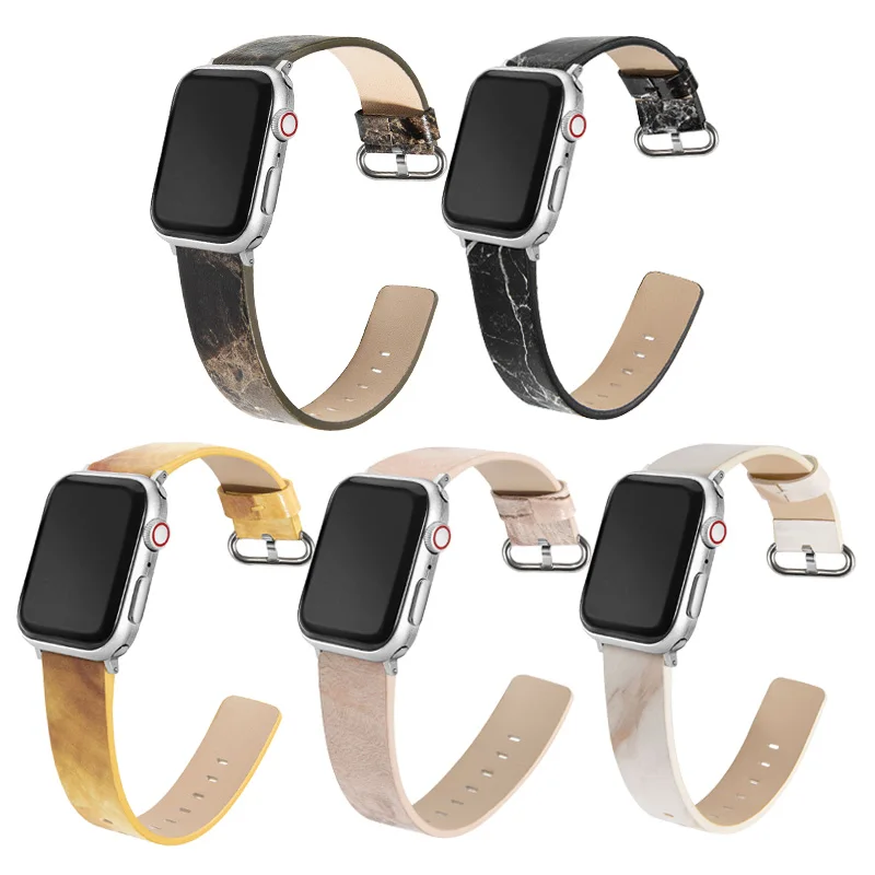 Fábrica Al Por Mayor Venta Al Por Mayor Nuevo Moda De Mármol De Dermis De  Banda De Reloj De Cuero Para Apple Watch 1,2,3,4,5,Patrón De Mármol Correa  De Cuero - Buy Mármol