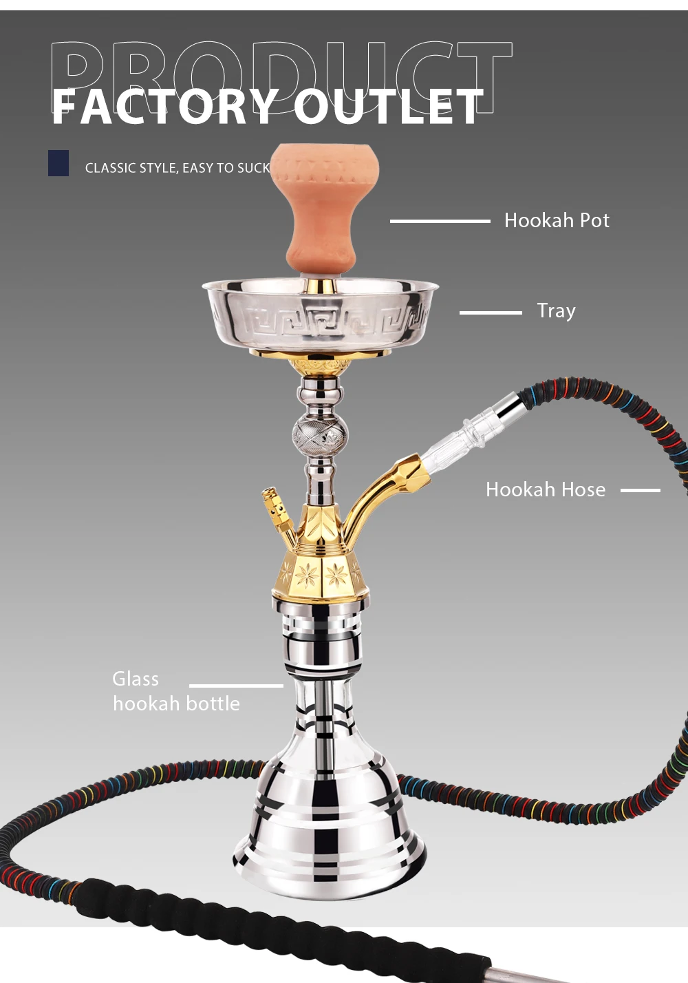 Cheap Wholesale Chicha Smoking Shisha Hookah Hubbly Bubbly Hookah