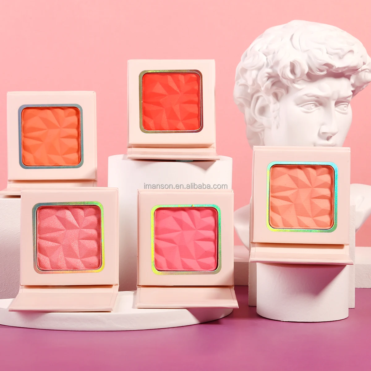 5 румян 8 хайлайтеров Мини Портативная Красивая Румяна Палитра частная