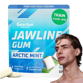 OEM Custom Natural 13X Harder Jawline Gum Exercise Jaw & Facial Fitness Ultra Tough Hard Chewing Gum for Jawline