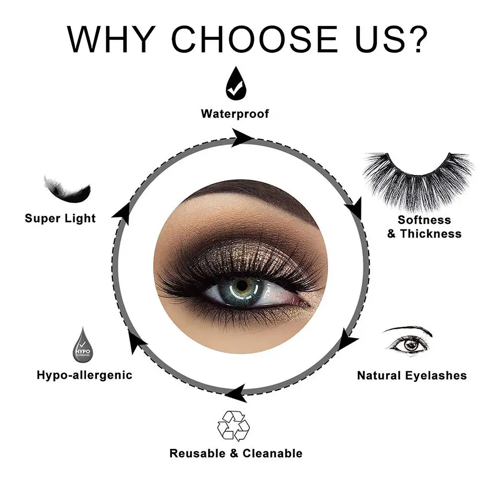 Private Label Wholesale Natural 3d Lashes With Invisible