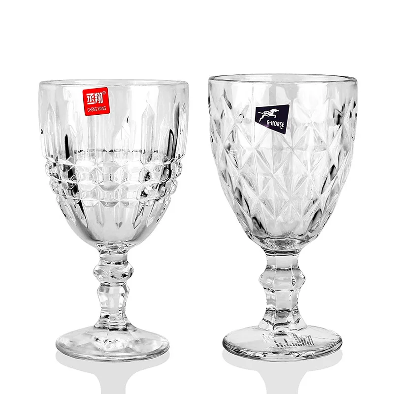 Lead-free Clear Thick Wine Glasses With Patterns Vintage Wine Glasses - Buy  Wine Glass Goblet,Wine Glass Set,Luxury Wine Glasses Product on