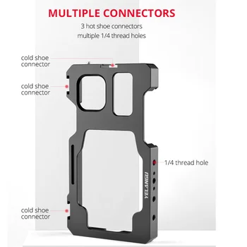 Yelangu  New High-end Luxury Titanium Alloy Frame Button Lock for Iphone 11 Pro Max Mobile Phone  Cage Phone Protection  C23 detail image