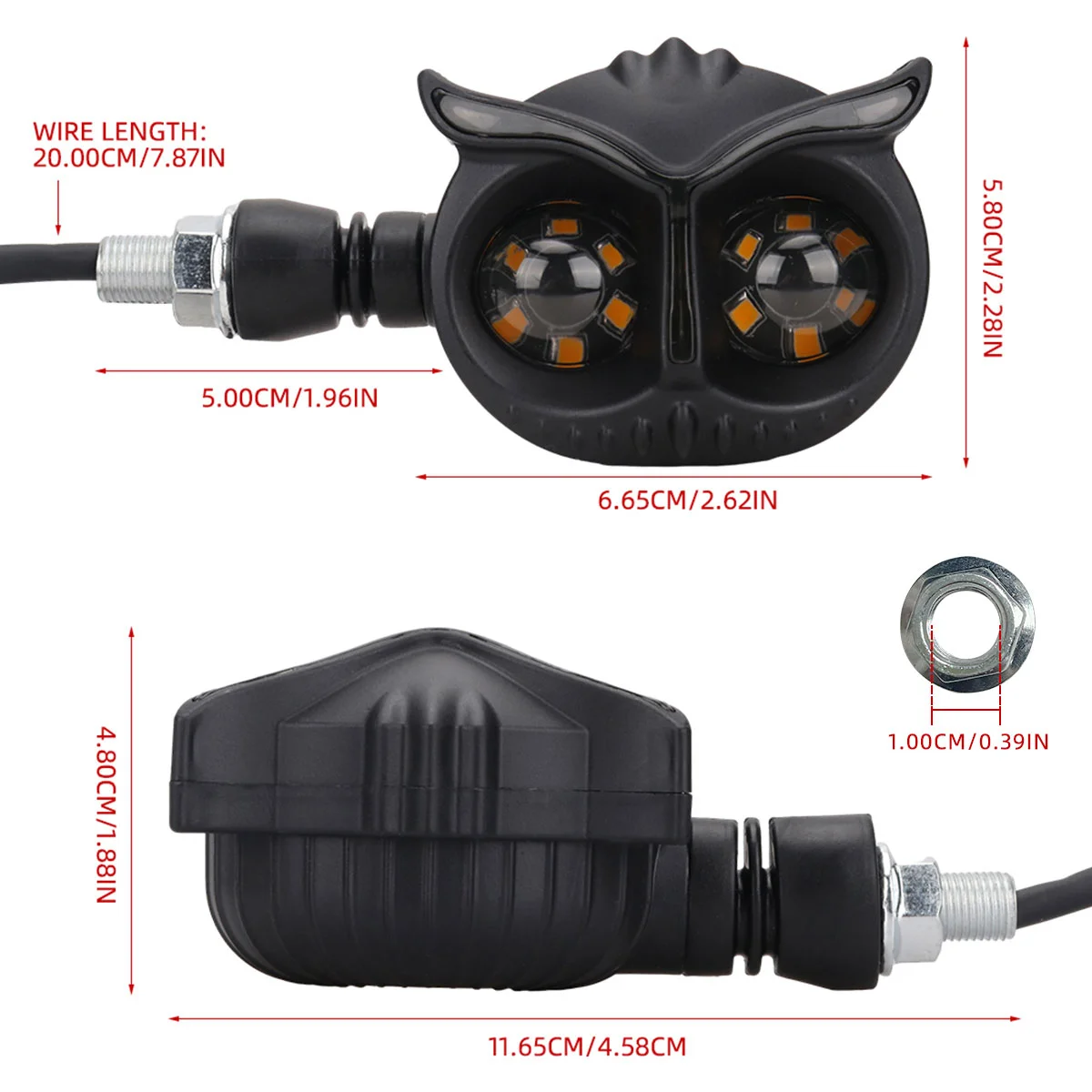 Motorcycle Headlights Led Owl Spotlights Modified Lights Electric Car