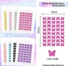 40 pcs-purple-- glittery butterfly- hydrocolloid