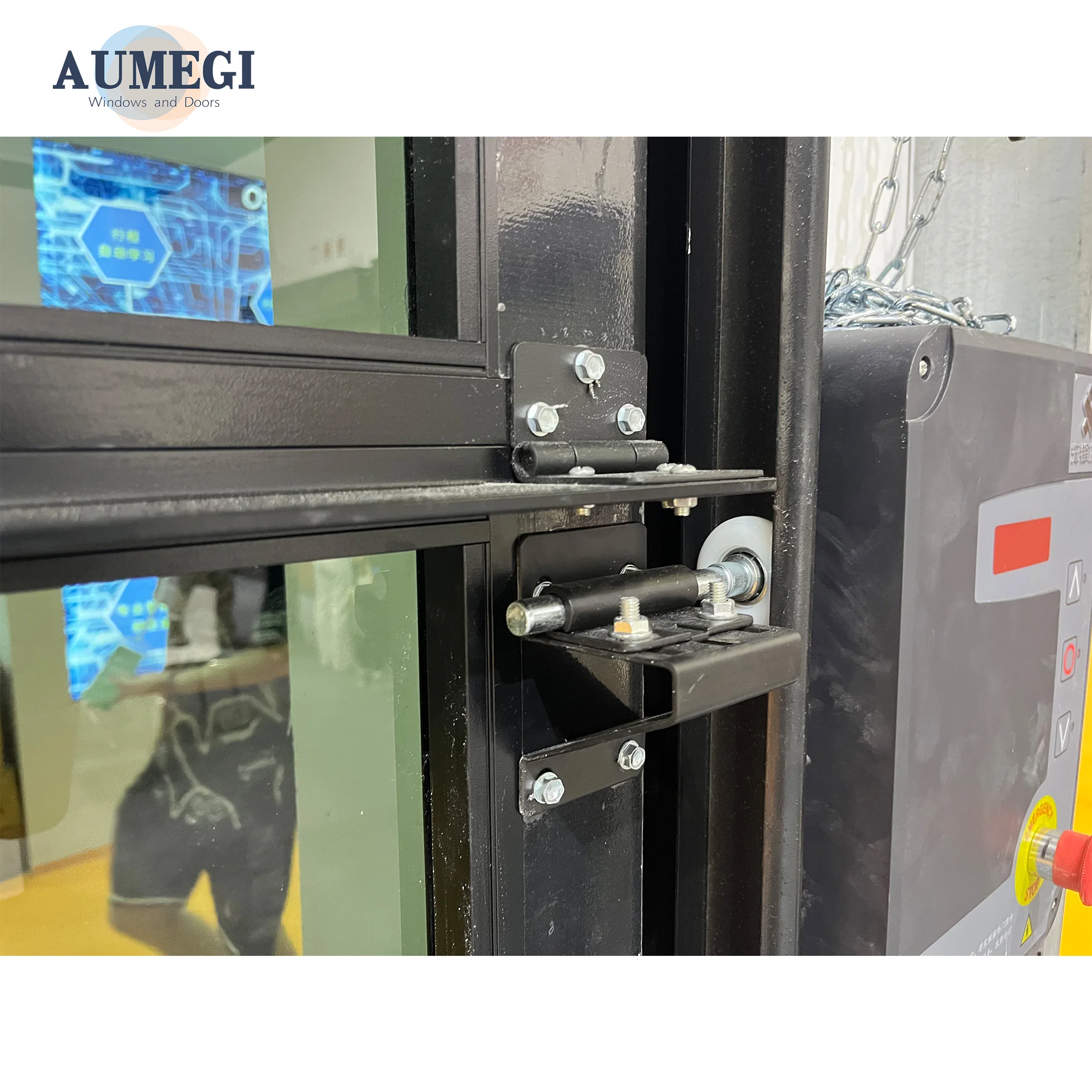 Aumegi Sound Insulation Door Slide Garag Full View Glass Garage Door Sectional Frameless Aluminum  Automatic Garage Door