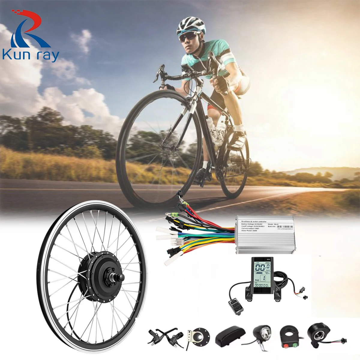 rear wheel electric bicycle motor kit Bike Conversion Kit, 48V 2000W Electric Hub for 20 * 4 inche Wheel Sizes, 5-Speed Gears, Fixed-Speed Cruise, LCD Display, Intelligent PAS Sensor : Automotive gear and mode of the e Hub Motor Kit Electric Bike