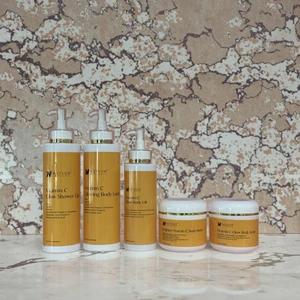 OEM Vitamin C Brightening Skincare Set - Full Face Care Kit with Toner, Serum, Cleanser & Moisturizer  Private Label