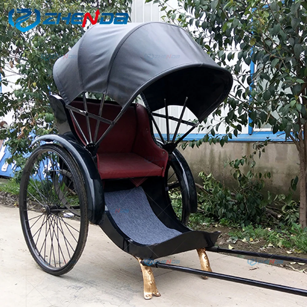古典的な上海観光旅行人力車2輪馬の夜明けの馬車販売ZD-RS13