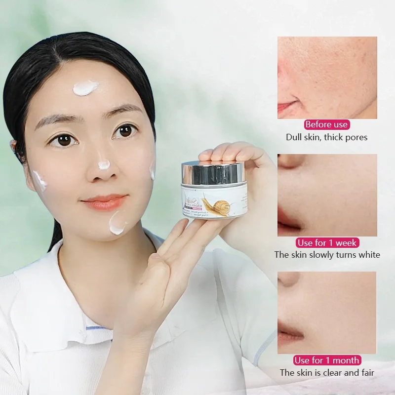 Anti-Falten Schneckenschleim Creme – Mit 10% Snail Mucin, Centella Asiatica, Für Strahlende, Glatte Haut