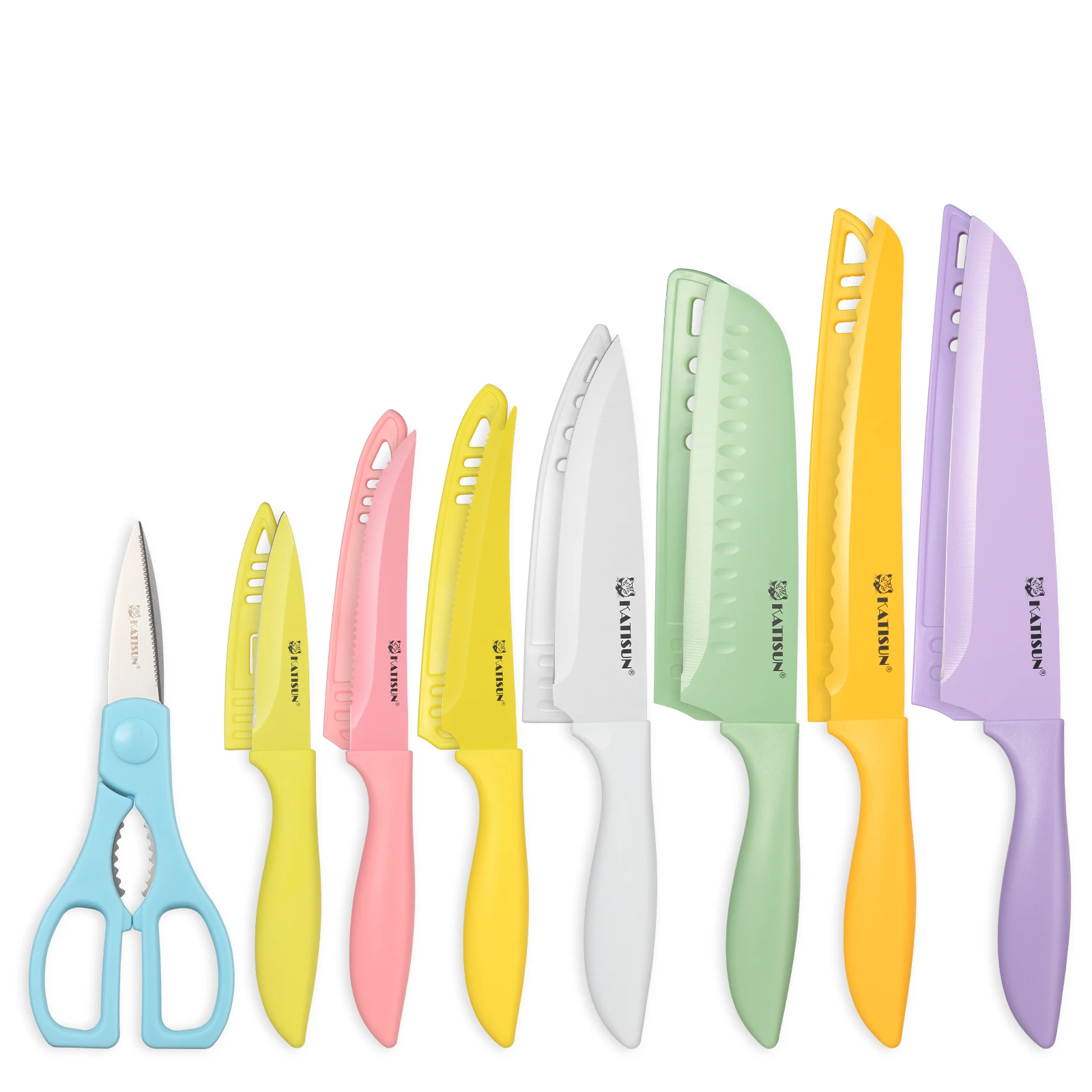 Set de couteaux multifonction avec planche et ciseaux_voghion.com