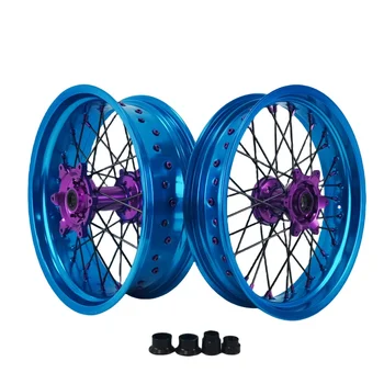 Hot sell Supermoto wheels set for YAMAHA YZ 125 250  YZF 250 450 High quality 7075 Aluminum alloy Motorcycle Wheels