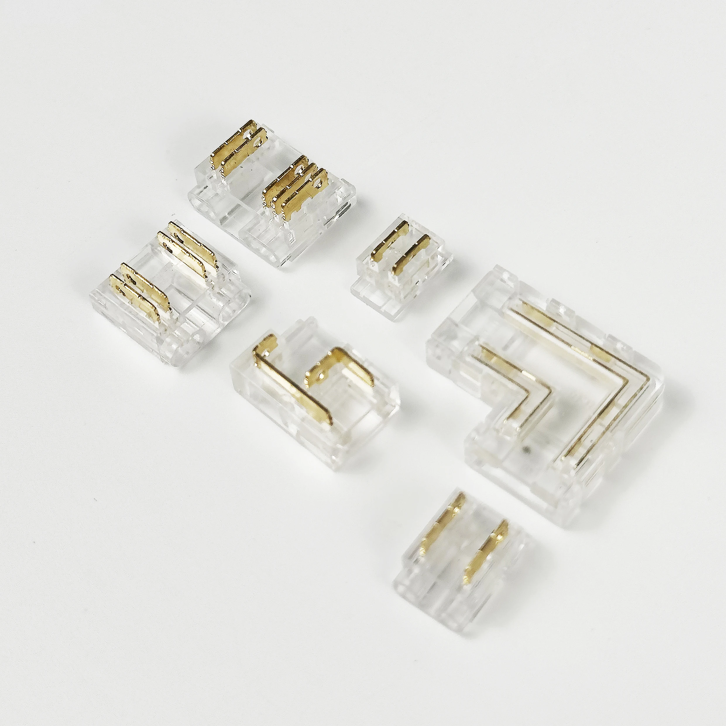 High Quality Led Strip Connector 5Mm-12Mm 2Pin 3Pin 4Pin 5Pin 6Pin Free Soldering Connector for SMD 5050 Rgb Rgbw Led Strip