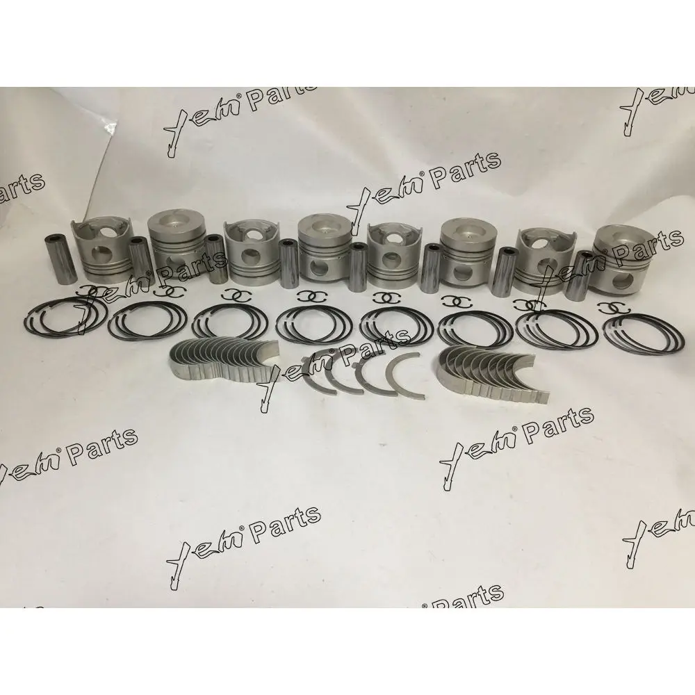 Repair Kit With Bearings Set Piston Rings Fit for Nissan RD8 Tractor Excavator Spare Parts