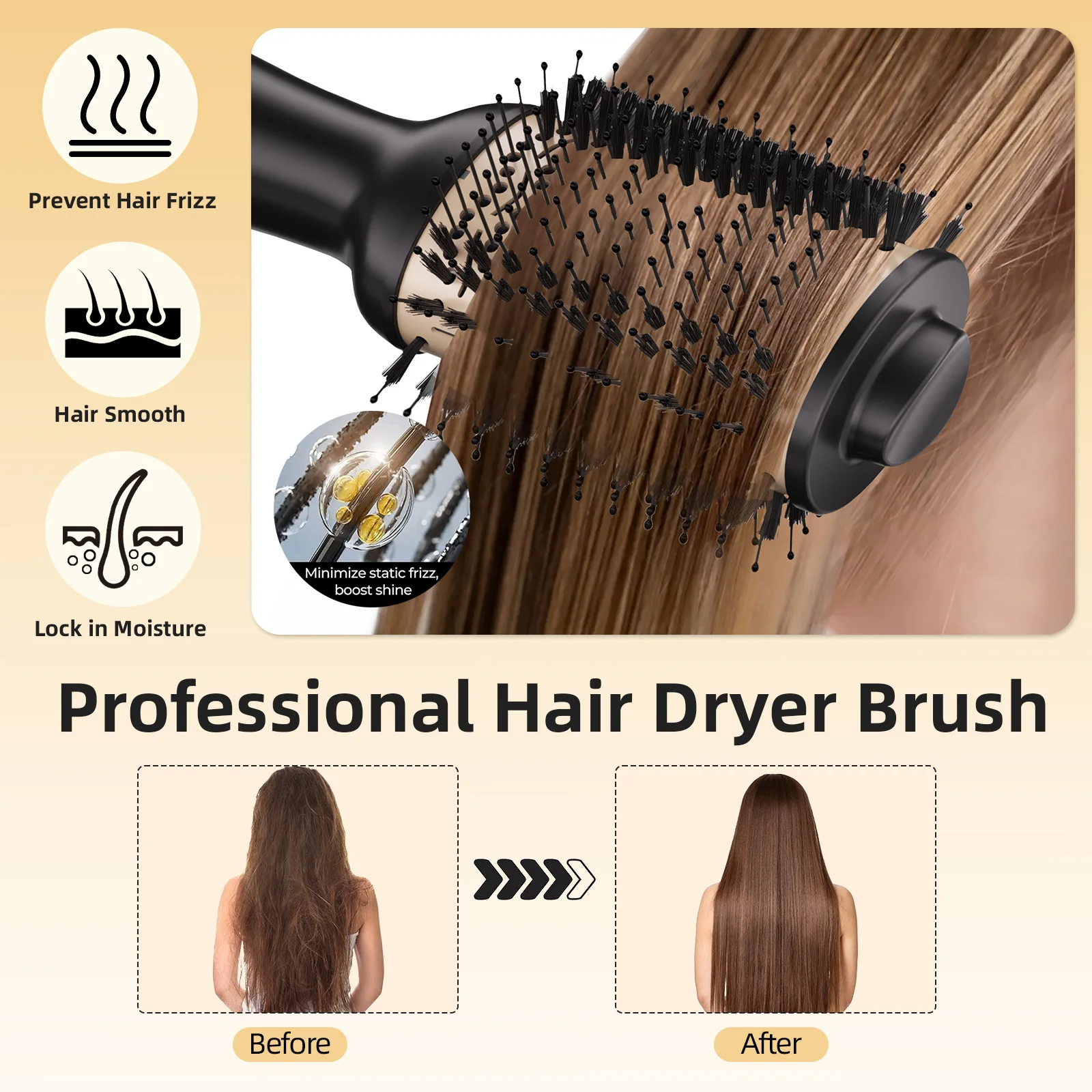 Mondial Hair Dryer 1200W One Step Hot Air Brush Volumizer