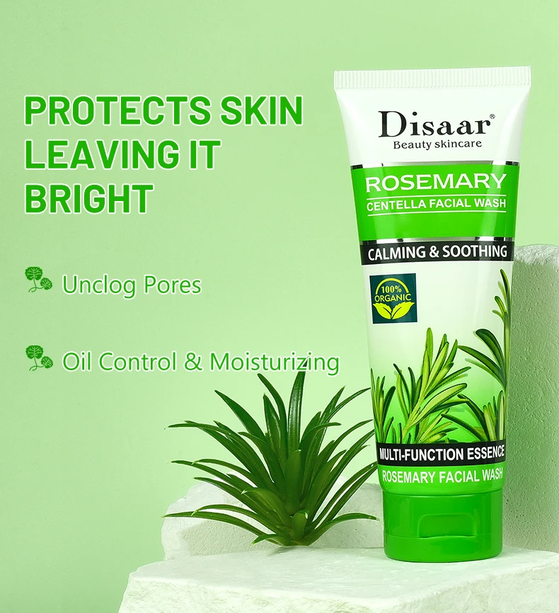 Disaar Rosemary & Centella Face Cleans Wash Deep Cleans Pore Moisturizing Face Repair Acne Oil Control Face Wash for Women