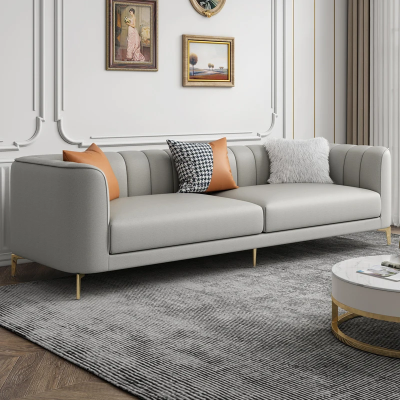 Modern Grey Armchair Sofa Set 1+1+3 Furniture Hotel Apartment Living ...
