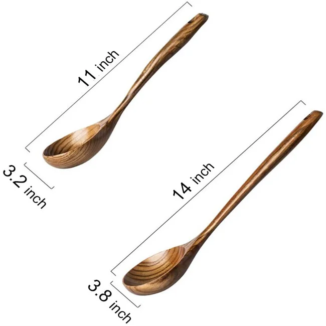 Modern Walls LLC Wooden Spoons For Cooking,12 Pack Wooden Utensils For Cooking Wooden Kitchen Utensils Set Wooden Cooking Utensils Natural Teak Wooden Spatulas For