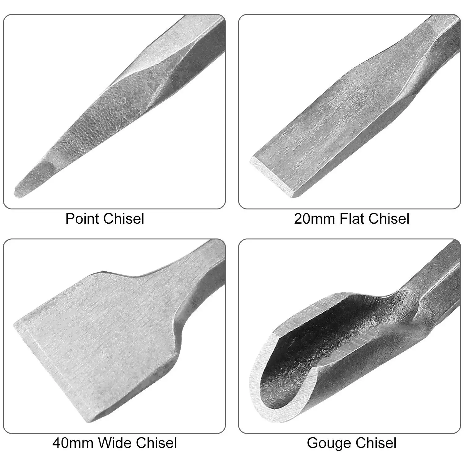 Sds Flat Point Chisel For Concrete Granite Electric Hammer Chisel - Buy ...