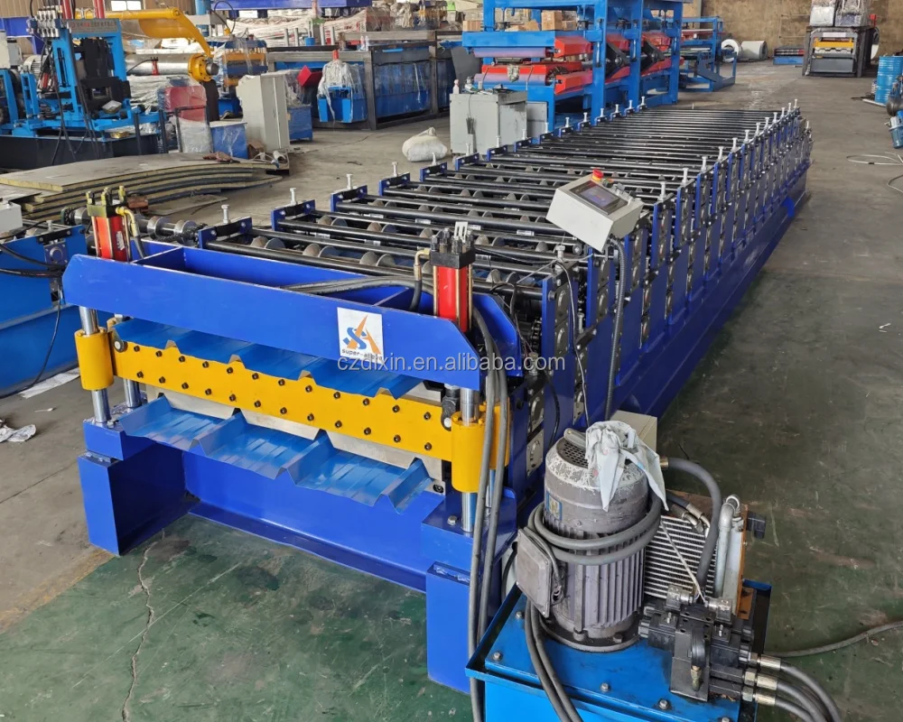 TR4 Double Layer  IBR Roofing Sheet Making Machine Trapezoidal Roofing Panel Roll Forming Machine