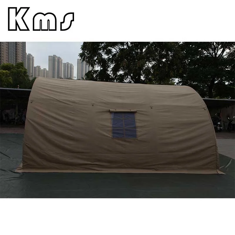 KMS Профессиональная Горячая Распродажа 5,5x5,5 м арочная каркасная структура хаки водонепроницаемая ветрозащитная надувная палатка для кемпинга