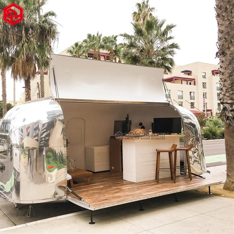 Belyoo Customized Stage Trailer Coffee Carts Mobile Marketing Stage Truck Mobile Bar Trailer Vintage Food Truck