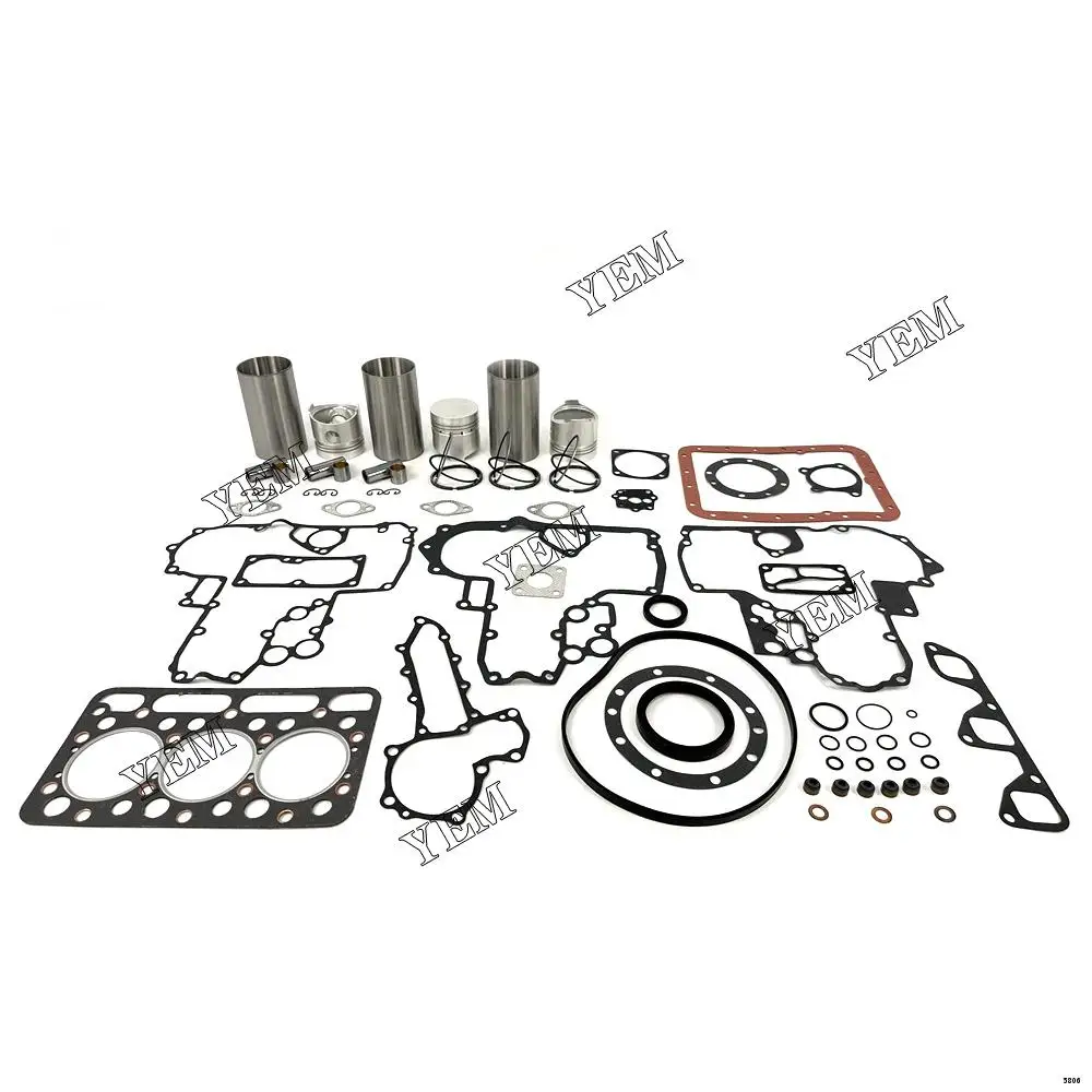 Overhaul Rebuild Kit With Piston Rings Liner Head Gasket Set For Kubota D1301 Forklift Excavator Loaders
