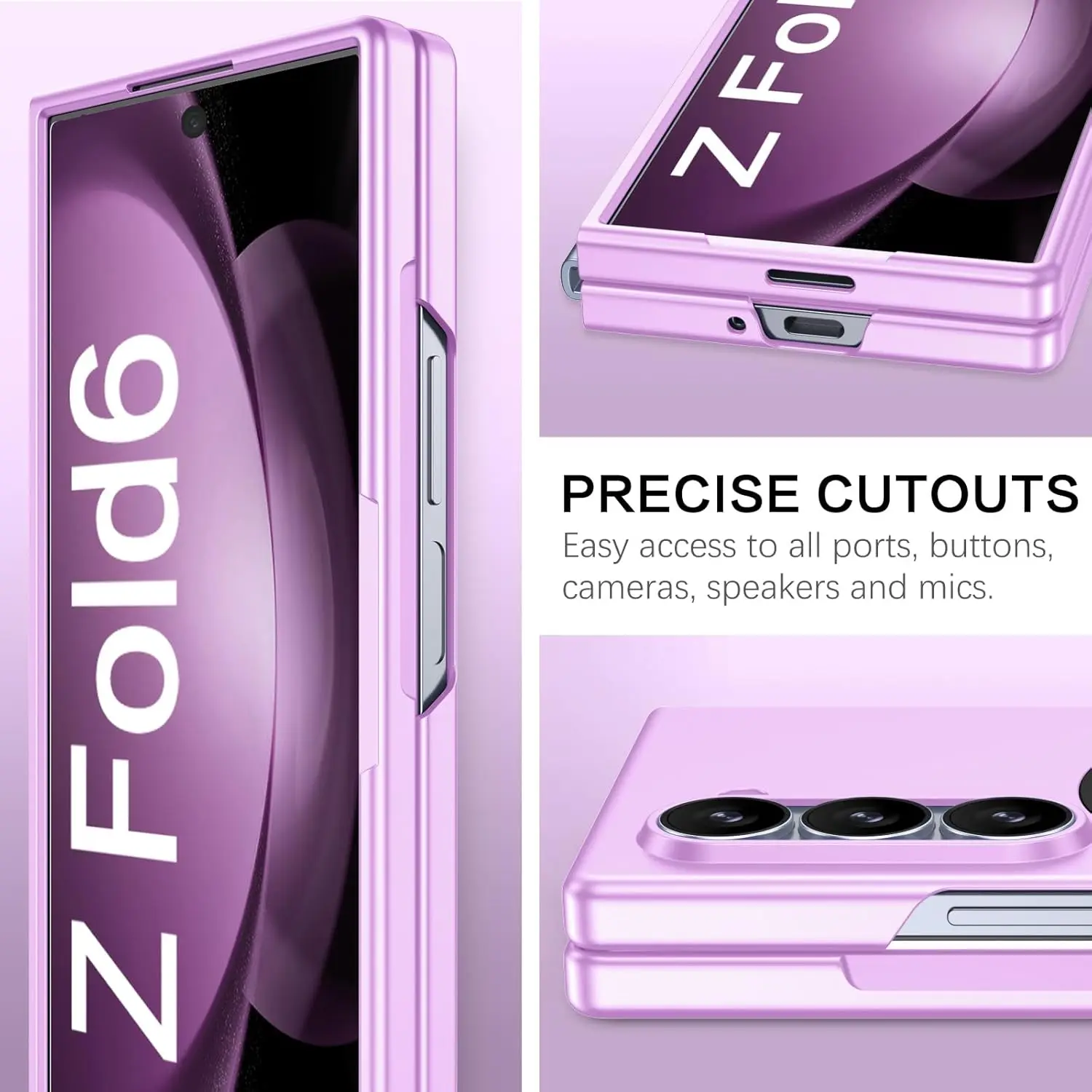 For Samsung Galaxy Z Fold 6 5 Case Magnetic Soft Silicone Gel Rubber Bumper Slim Hard PC Thin Shockproof Protective Cover supplier