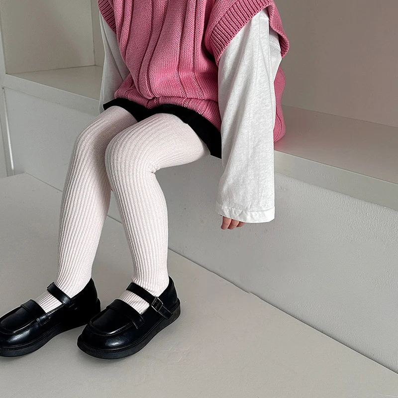 Оптовая продажа осенние и зимние двойные иглы детские колготки для девочек