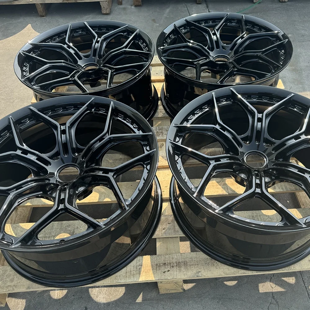 GVICHN Forged racing car wheels 20 21 22 24 26 inch monoblock wheels gloss black custom alloy forged rims