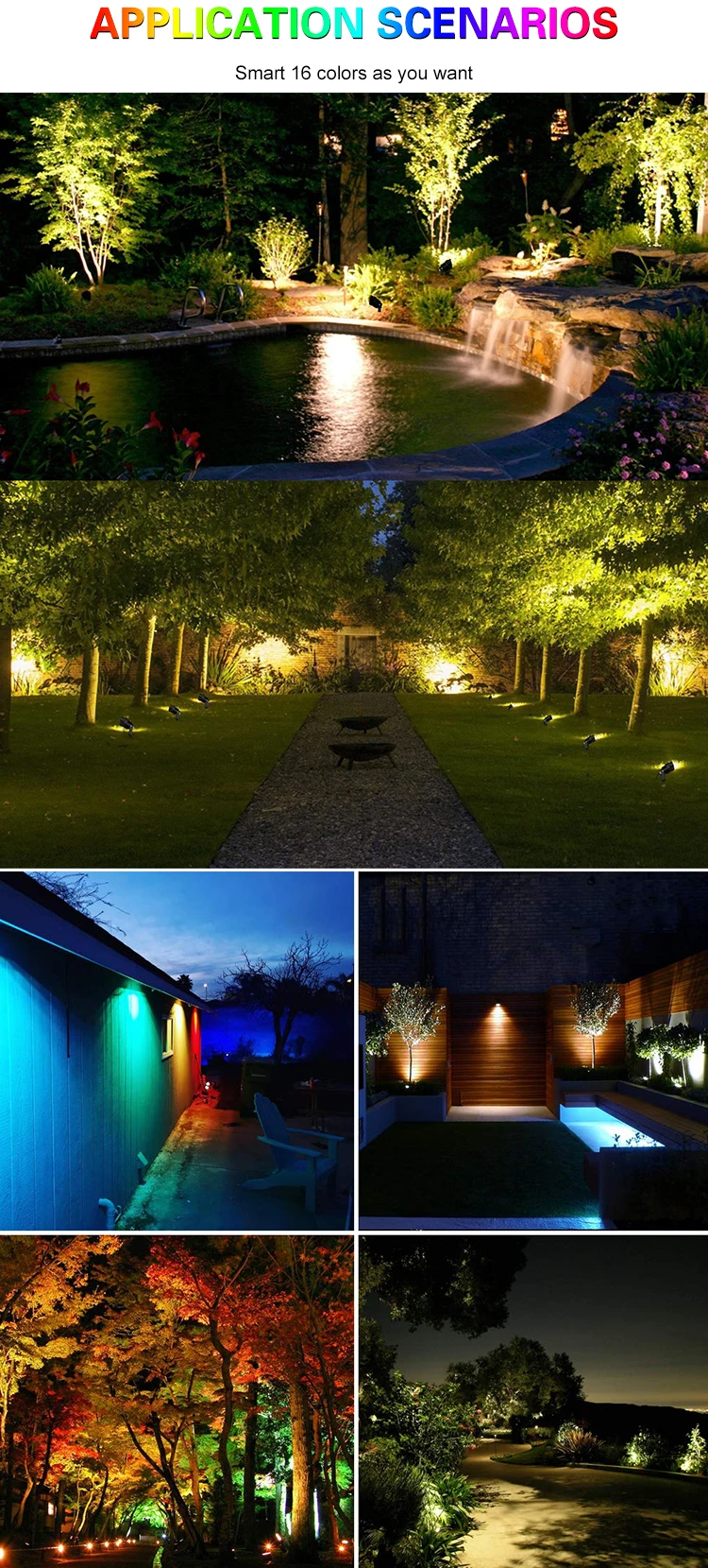 product drop shipping garden lights waterproof app control timing rgb color change christmas decorative led outdoor landscape lighting-43