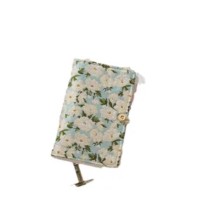 2026 Customized A5/A6 Loose-leaf Notebook Flower Printed Cloth Fabric Hardcover Filing Products for Diary Journal Planner Gift