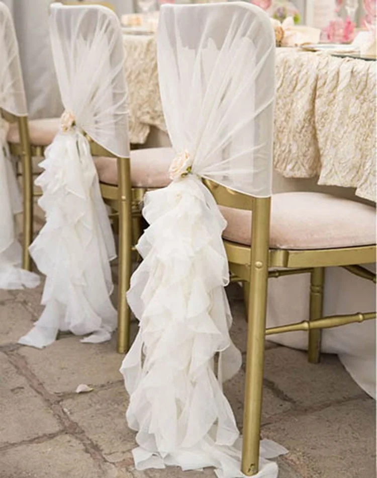 curly willow chiffon chair sashes