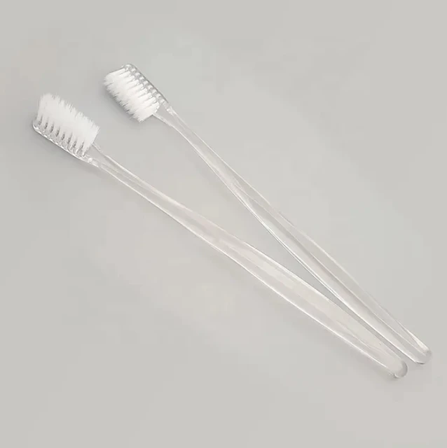 High-grade transparent material crystal toothbrush clear soft bristles hotel disposable toothbrush