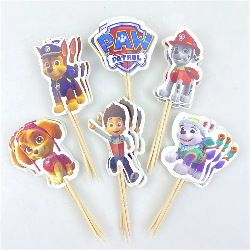 24 Pcs cupcake topper cartoon character cake toppers cupcake decoration