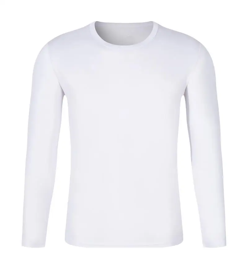 Wholesale Long Sleeve Polyester Blank Plain Men's t-Shirts Sublimated Custom t Shirt For Women157_voghion.com