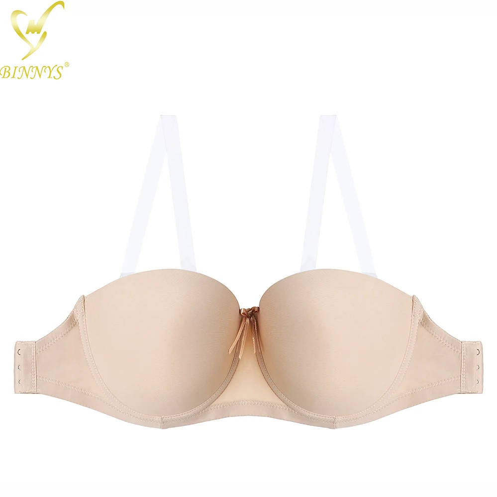BINNYS Bra for Women 38c Strapless C Cup Without Straps Half Cup Sexy  Underwear Silicone High