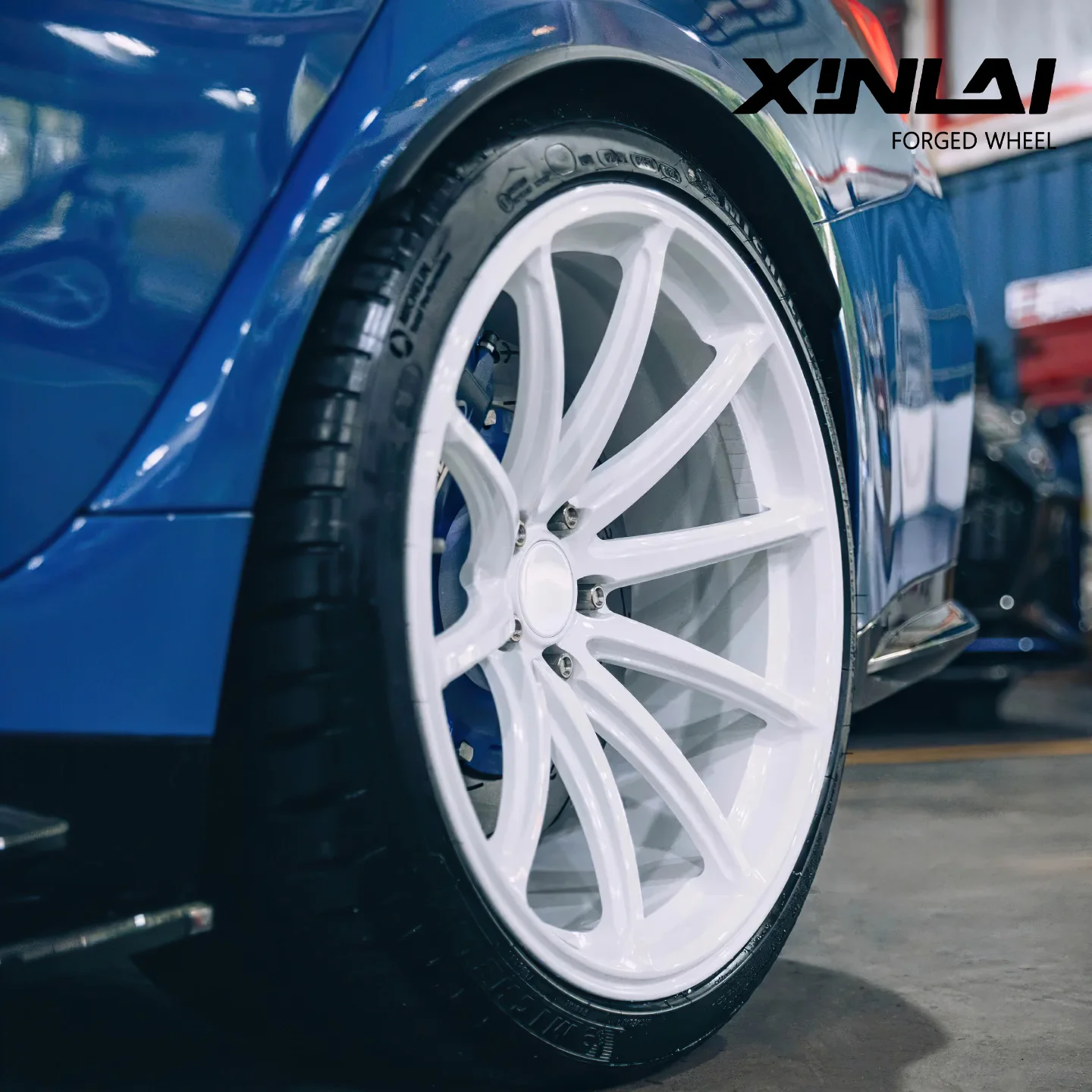 XINLAI 1-Piece Custom Forged White Wheels 5x112 5x120 5x114.3 Wheels Racing Car Alloy Rim for bmw audi benz - Image 3