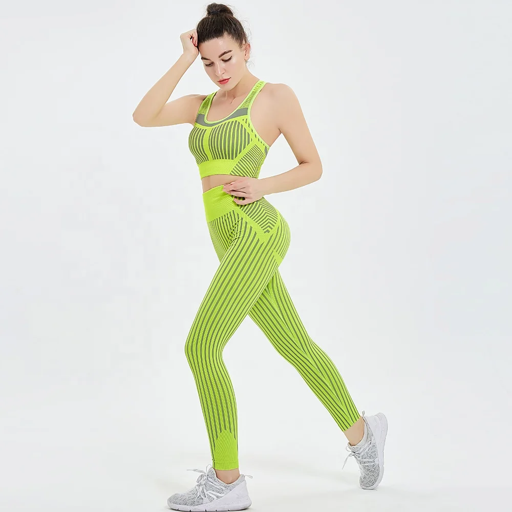 Ptsports оптовая продажа, бесшовный индивидуальный комплект для йоги, новый комплект из 2 полосок для йоги, женская спортивная одежда, полосы, набор для йоги с фитнес, бесшовный