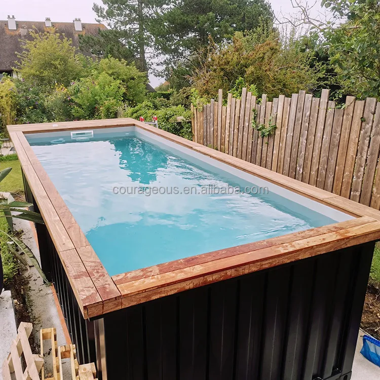 Industrial Design 20 ft Shipping Container Pool for Outdoor Swimming Steel Construction House-Style Shipping Container Pool