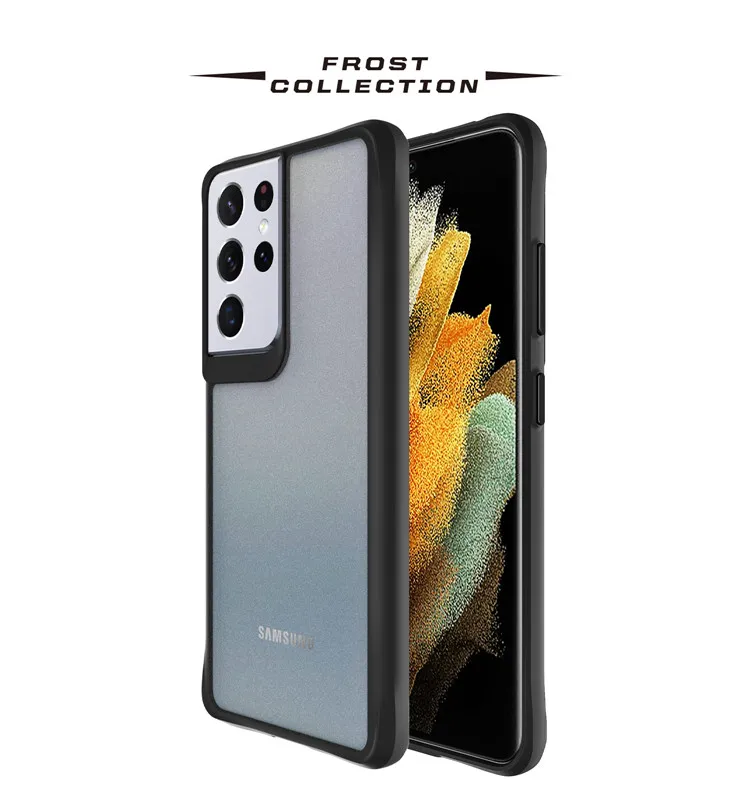 三星星系s21超5g新款豪华tpu pc磨砂哑光半透明防震时尚手机后盖外壳